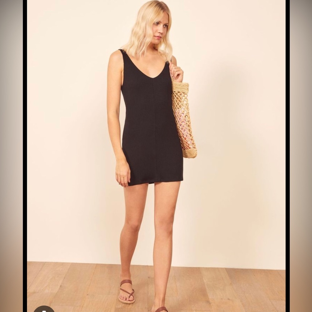 Reformation Karli Ribbed Mini Dress- Size Medium